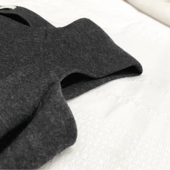 DIANE VON FURSTENBERG DARK GREY GABI FELTED JERSEY BOAT NECK SLEEVELESS DRESS - Picture 10 of 13